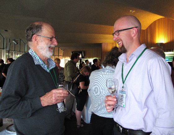 Bill Palmer and Leigh Pilkington at the welcome reception